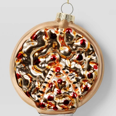 Christmas Glass Pizza Ornament - Wondershop™ 4 Christmas Glass Pizza Ornament - Wondershop™ - Image 2