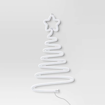 LED Animated Neon Christmas Tree Hangable Sign Yellow/Green - Wondershop™ 4 LED Animated Neon Christmas Tree Hangable Sign Yellow/Green - Wondershop™ - Image 2