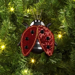 Christmas Fabric Lady Bug Ornament - Wondershopâ˘