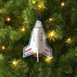 Christmas Fabric Spaceship Ornament - Wondershopâ˘