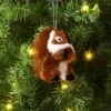 4" Christmas Faux Fur Animals Squirrel Ornament - Wondershop™