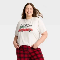 Women's "Tis The Season" Short Sleeve Holiday Matching Family Pajama Shirt - Wondershop™ Cream -Christmas Supply Store GUEST 11c4a263 a039 40bd b213 08169d1273e4