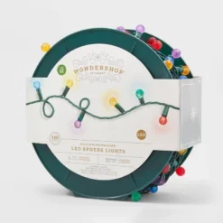 150ct LED Faceted Sphere Christmas String Lights Spool With Green Wire - Wondershop™ -Christmas Supply Store GUEST 127e0a7f 5268 4fcd 9aeb 45676b319673