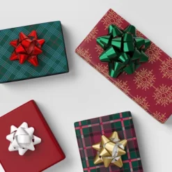 40ct Christmas Bow Bag Traditional - Wondershopâ˘