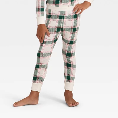 Toddler Plaid Ribbed Long Sleeve Shirt And Pants Holiday Matching Family Pajama Set - Wondershop™ Cream 5 Toddler Plaid Ribbed Long Sleeve Shirt And Pants Holiday Matching Family Pajama Set - Wondershop™ Cream - Image 3