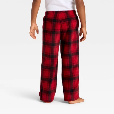 Toddler Plaid Microfleece Holiday Matching Family Pajama Pants - Wondershop™ Red/Black 4 Toddler Plaid Microfleece Holiday Matching Family Pajama Pants - Wondershop™ Red/Black - Image 2