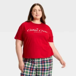 Women's "Cabin Crew" Short Sleeve Holiday Matching Family Pajama Shirt - Wondershop™ Red 10 Women's "Cabin Crew" Short Sleeve Holiday Matching Family Pajama Shirt - Wondershop™ Red -Christmas Supply Store GUEST 1ba46f95 96f0 45df 9eb4 4d4f4d036da5