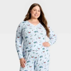 Women's "Tis The Ski-son!" Cozy Knit Long Sleeve Henley Holiday Matching Family Pajama Shirt - Wondershop™ Blue 11 Women's "Tis The Ski-son!" Cozy Knit Long Sleeve Henley Holiday Matching Family Pajama Shirt - Wondershop™ Blue -Christmas Supply Store GUEST 1cef92f0 85b0 47e1 b76b d6ef900e7d86