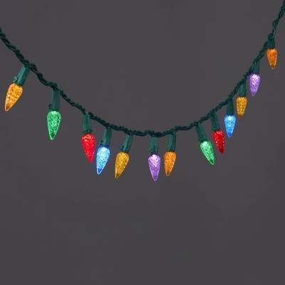 150ct LED C6 Faceted Christmas String Lights Spool With Green Wire - Wondershop™ 7 150ct LED C6 Faceted Christmas String Lights Spool With Green Wire - Wondershop™ - Image 5