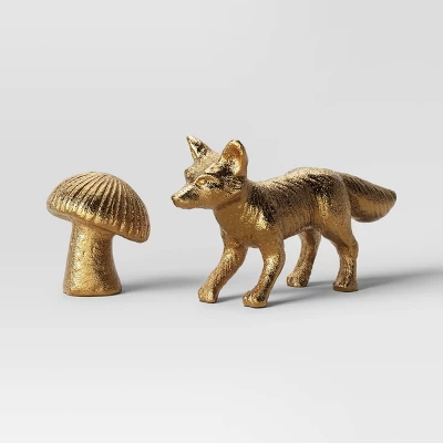 8pk Christmas Poly Figural Decor Set Birds/Bunny/Trees Gold - Wondershop™ 5 8pk Christmas Poly Figural Decor Set Birds/Bunny/Trees Gold - Wondershop™ - Image 3