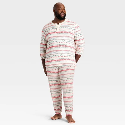 Men's "Let It Snow" Fair Isle Cozy Knit Holiday Matching Family Pajama Pants - Wondershop™ Cream 4 Men's "Let It Snow" Fair Isle Cozy Knit Holiday Matching Family Pajama Pants - Wondershop™ Cream - Image 2