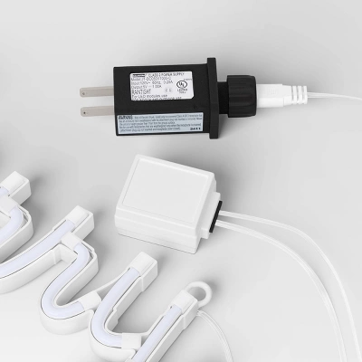 LED Battery Operated Christmas Neon Merry Hangable Sign Red - Wondershop™ 5 LED Battery Operated Christmas Neon Merry Hangable Sign Red - Wondershop™ - Image 3