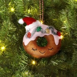 6" Christmas Fabric Donut Ornament - Wondershopâ˘