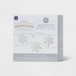 30ct LED Dewdrop With Glittered Snowflakes Christmas Indoor Novelty String Lights Warm White With Silver Wire - Wondershop™ 9 30ct LED Dewdrop With Glittered Snowflakes Christmas Indoor Novelty String Lights Warm White With Silver Wire - Wondershop™ -Christmas Supply Store GUEST 398b7c3d 962e 49a1 ad0d b963167533ae