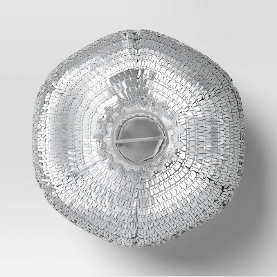 11"x13" Christmas 3D Disco Ball Shape Pillow With Silver Sequins - Wondershop™ 4 11"x13" Christmas 3D Disco Ball Shape Pillow With Silver Sequins - Wondershop™ - Image 2