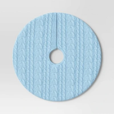 16" Cable Knit Mini Christmas Tree Skirt - Wondershop™ 4 16" Cable Knit Mini Christmas Tree Skirt - Wondershop™ - Image 2