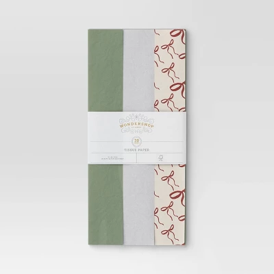 30ct Christmas Tissue Paper Red/White/Green- Wondershop™ 4 30ct Christmas Tissue Paper Red/White/Green- Wondershop™ - Image 2