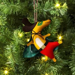 5.25" Christmas Fabric Superhero Ornament Dog - Wondershopâ˘