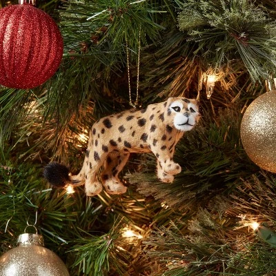 Faux Fur Leopard Christmas Tree Ornament - Wondershop™ 3 Faux Fur Leopard Christmas Tree Ornament - Wondershop™