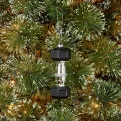 5.5" Dumbbell Glass Christmas Tree Ornament - Wondershopâ˘