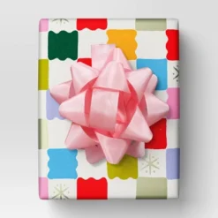 6" Christmas Holiday Cheer Giant Bow Pink - Wondershop™
