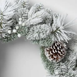 28" Flocked Mixed Greenery With Berries And Pinecones Artificial Christmas Wreath - Wondershop™ 5 28" Flocked Mixed Greenery With Berries And Pinecones Artificial Christmas Wreath - Wondershop™ -Christmas Supply Store GUEST 5962b487 937b 4fdb a323 292658ae0746