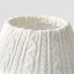 7" Cable Knit Mini Christmas Tree Collar White - Wondershop™: Solid Pattern, Plastic & Fabric -Christmas Supply Store GUEST 5ac8bd33 9dea 45a0 a42a e110c63c87bd