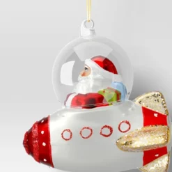 Christmas Glass Red Santa On Spaceship Ornament - Wondershop™ -Christmas Supply Store GUEST 5ad91cc2 f99f 460d 94cb 08696f66ce77