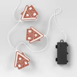 8ct LED Battery Operated Christmas Gingerbread Houses Novelty String Lights Warm White With Clear Wire - Wondershop™ -Christmas Supply Store GUEST 5d196f6d 1b3d 42c8 a982 527d8e1224dc