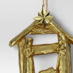 Christmas Gold Resin Nativity Scene Ornament - Wondershop™ -Christmas Supply Store GUEST 5ecc59d1 dbdc 496e b413 6887dc30d3d9