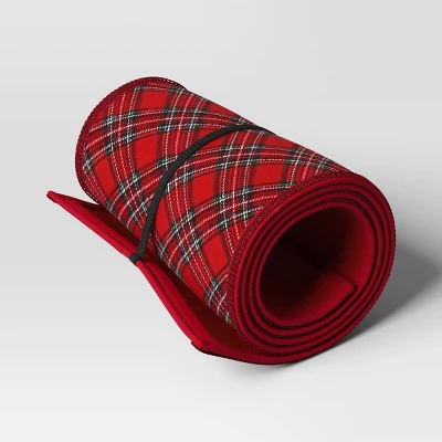 25'' Christmas Roll Up Plaid Tree Collar Red/Green - Wondershop™ 4 25'' Christmas Roll Up Plaid Tree Collar Red/Green - Wondershop™ - Image 2