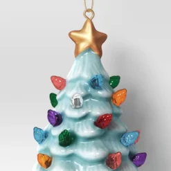 4" Christmas Lit Ceramic Retro Christmas Tree Ornament Blue - Wondershop™ -Christmas Supply Store GUEST 5ffdc2e7 86ce 419e b8b8 2ca08c337466