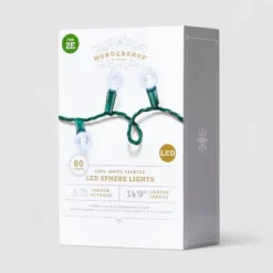 60ct LED Faceted Sphere Christmas String Lights With Green Wire - Wondershop™ -Christmas Supply Store GUEST 6071f337 6a42 4de4 b03e 8c1e76a736ac