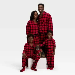 Kids' Plaid Long Sleeve Shirt And Pants Holiday Matching Family Pajama Set - Wondershop™ Red/Black -Christmas Supply Store GUEST 65681f04 b1ff 4eae 861d 21709c8e84b8 2