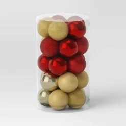 25ct Round Mini Christmas Tree Ornament Set - Wondershop™ -Christmas Supply Store GUEST 66fc613e af01 450c 9284 79fd9f046e94