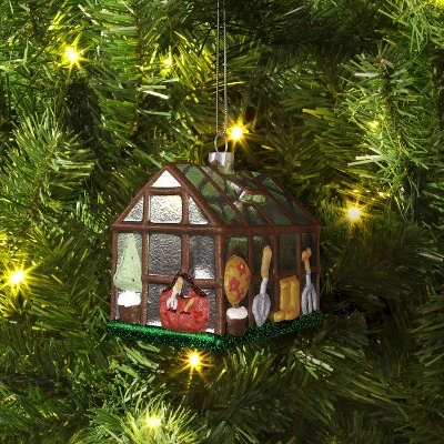 Christmas Glass Green House Ornament - Wondershop™ 3 Christmas Glass Green House Ornament - Wondershop™