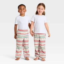 Toddler "Let It Snow" Fair Isle Microfleece Holiday Matching Family Pajama Pants - Wondershop™ Cream -Christmas Supply Store GUEST 6f910ef2 d720 4e53 a8b9 47c906f75a15