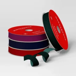 4 Pk Christmas Velvet Ribbon Dark Luxe - Wondershop™ 5 4 Pk Christmas Velvet Ribbon Dark Luxe - Wondershop™ -Christmas Supply Store GUEST 7481bc7f 7d08 4ad7 b31c a3f5dc05de9f