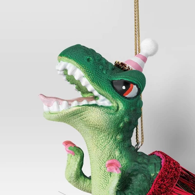 Christmas Tinsel Skirt Dino Ornament - Wondershop™ 4 Christmas Tinsel Skirt Dino Ornament - Wondershop™ - Image 2