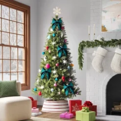 12" Christmas Velvet Bow Decor Teal - Wondershopâ˘