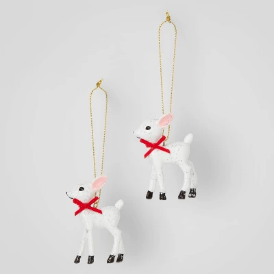 2ct Retro Small Deer Christmas Tree Ornament Set - Wondershop™ 6 2ct Retro Small Deer Christmas Tree Ornament Set - Wondershop™ - Image 4
