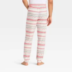 Men's "Let It Snow" Fair Isle Cozy Knit Holiday Matching Family Pajama Pants - Wondershop⢠Cream