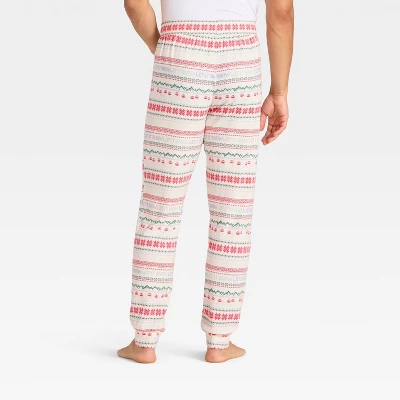 Men's "Let It Snow" Fair Isle Cozy Knit Holiday Matching Family Pajama Pants - Wondershop™ Cream 3 Men's "Let It Snow" Fair Isle Cozy Knit Holiday Matching Family Pajama Pants - Wondershop™ Cream
