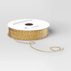 90' Christmas Fabric Ribbon Gold Cord - Wondershop™ -Christmas Supply Store GUEST 7f99f031 4d34 4e20 9b91 1b1daa56bfb1