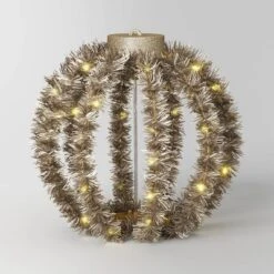 LED Christmas Hanging Tinsel Sphere With Warm White Lights - Wondershop™ 8 LED Christmas Hanging Tinsel Sphere With Warm White Lights - Wondershop™ -Christmas Supply Store GUEST 80b2ef60 c5c1 414c a362 5113b4295e17