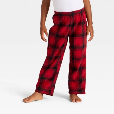 Toddler Plaid Microfleece Holiday Matching Family Pajama Pants - Wondershop™ Red/Black 3 Toddler Plaid Microfleece Holiday Matching Family Pajama Pants - Wondershop™ Red/Black