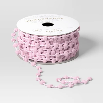 18' Christmas Humble Cheer Premium Ribbon Pink Poms - Wondershop™ 4 18' Christmas Humble Cheer Premium Ribbon Pink Poms - Wondershop™ - Image 2