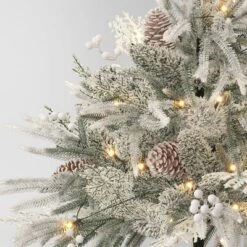 28" Pre-Lit Christmas Mixed Artificial Flocked Greenery With Ground Stake - Wondershop™ 7 28" Pre-Lit Christmas Mixed Artificial Flocked Greenery With Ground Stake - Wondershop™ -Christmas Supply Store GUEST 9119ced2 8611 4ed5 abcf d10acb360bd8