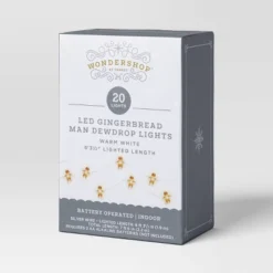 20ct LED Battery Operated Christmas Gingerbread Man Dew Drop Lights Warm White With Silver Wire - Wondershop™ 9 20ct LED Battery Operated Christmas Gingerbread Man Dew Drop Lights Warm White With Silver Wire - Wondershop™ -Christmas Supply Store GUEST 91616025 64c9 4452 a500 67181dab46f0