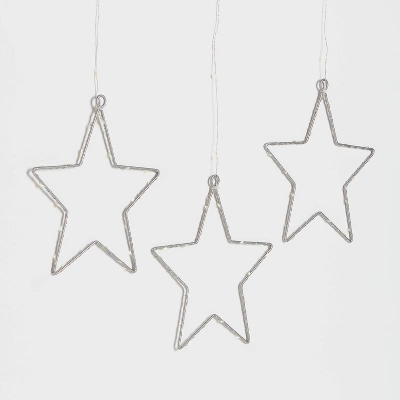 3pk 12in Lighted Window Curtain Stars Christmas Novelty Silhouette Lights Warm White - Wondershop™ 4 3pk 12in Lighted Window Curtain Stars Christmas Novelty Silhouette Lights Warm White - Wondershop™ - Image 2